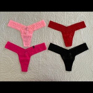 4 Victoria’s Secret The Lacie Thong Panties NWT